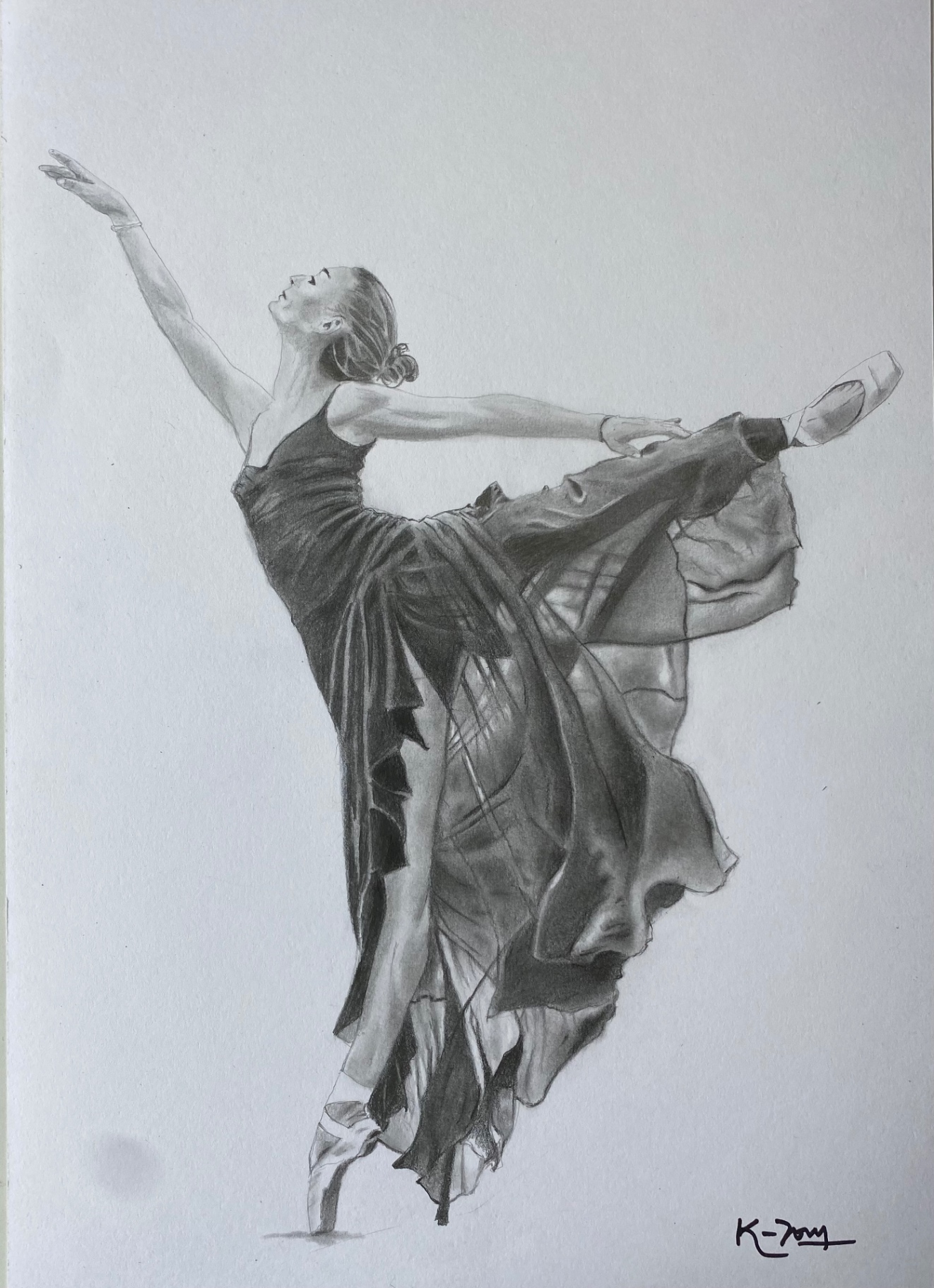 Danseuse étoile — Graphite sur papier