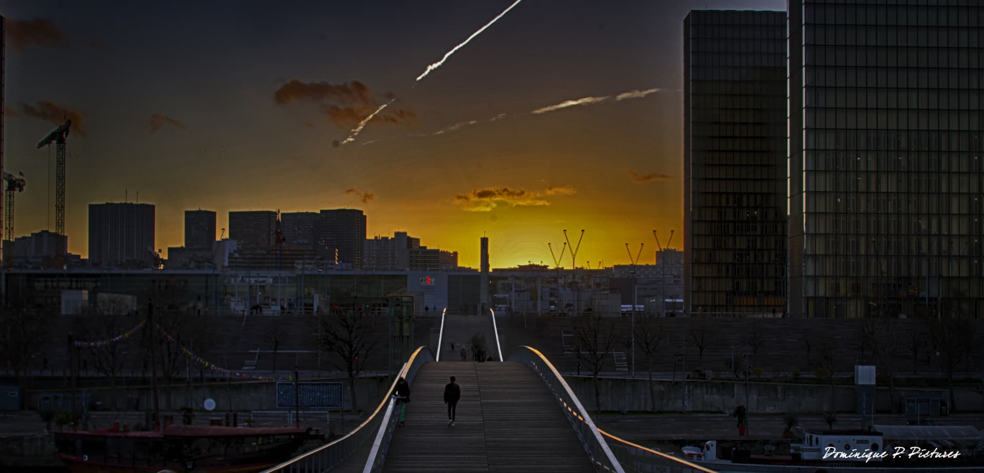 Passerelle au couchant — Photographie, Paris — 2015